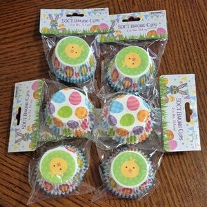 NWT Easter Egg and Chick Baking Cups - 50ct. Lot of 6- Total 300 Baking Cups